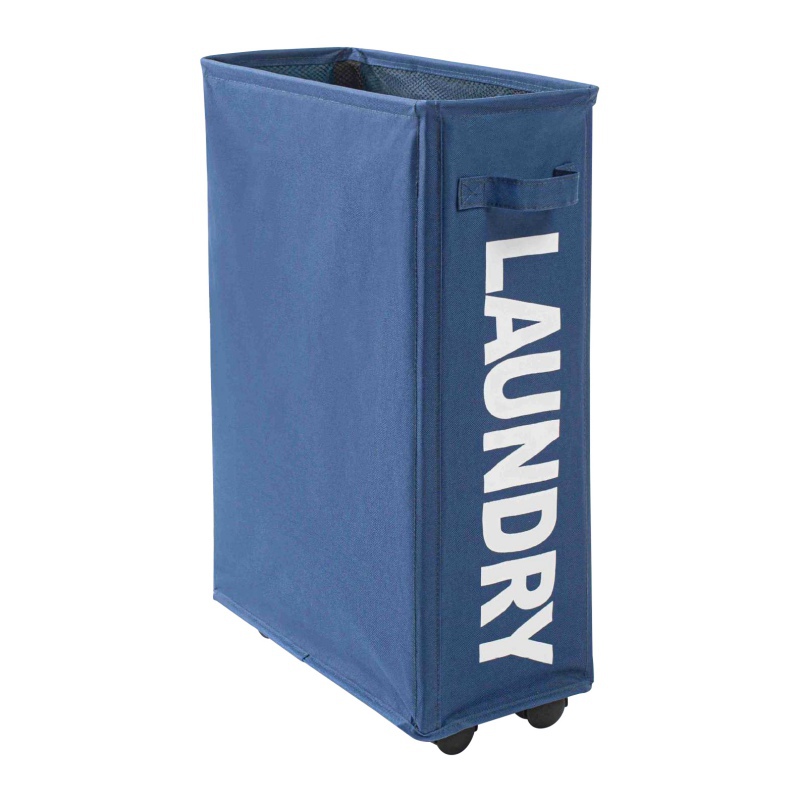Foldable Laundry Basket Hamper Washing Clothes Storage Bag Bin Cart with Wheels